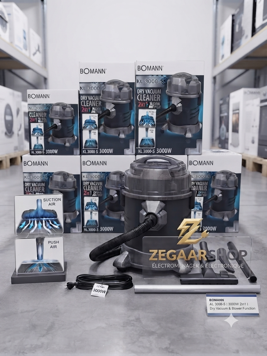 Aspirateur de Poussière & Souffleur 2 en 1 BOMANN - 3000W (KL 3000-S) | مكنسة كهربائية ومنفاخ 2 في 1 بومان