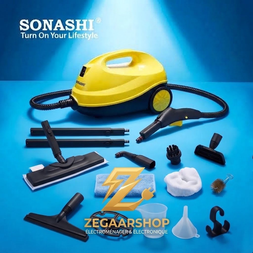 منظف بالبخار المحمول سوناشي Sonashi STC-9040 - قوة 2000 واط،ASPIRATEUR - الصورة 2