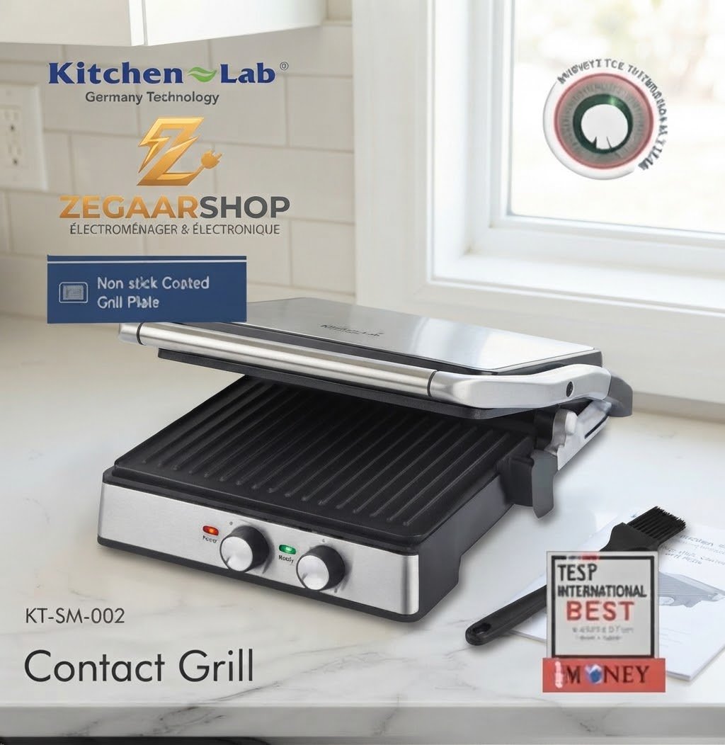 شواية Contact Grill KITCHEN LAB - الصورة 3