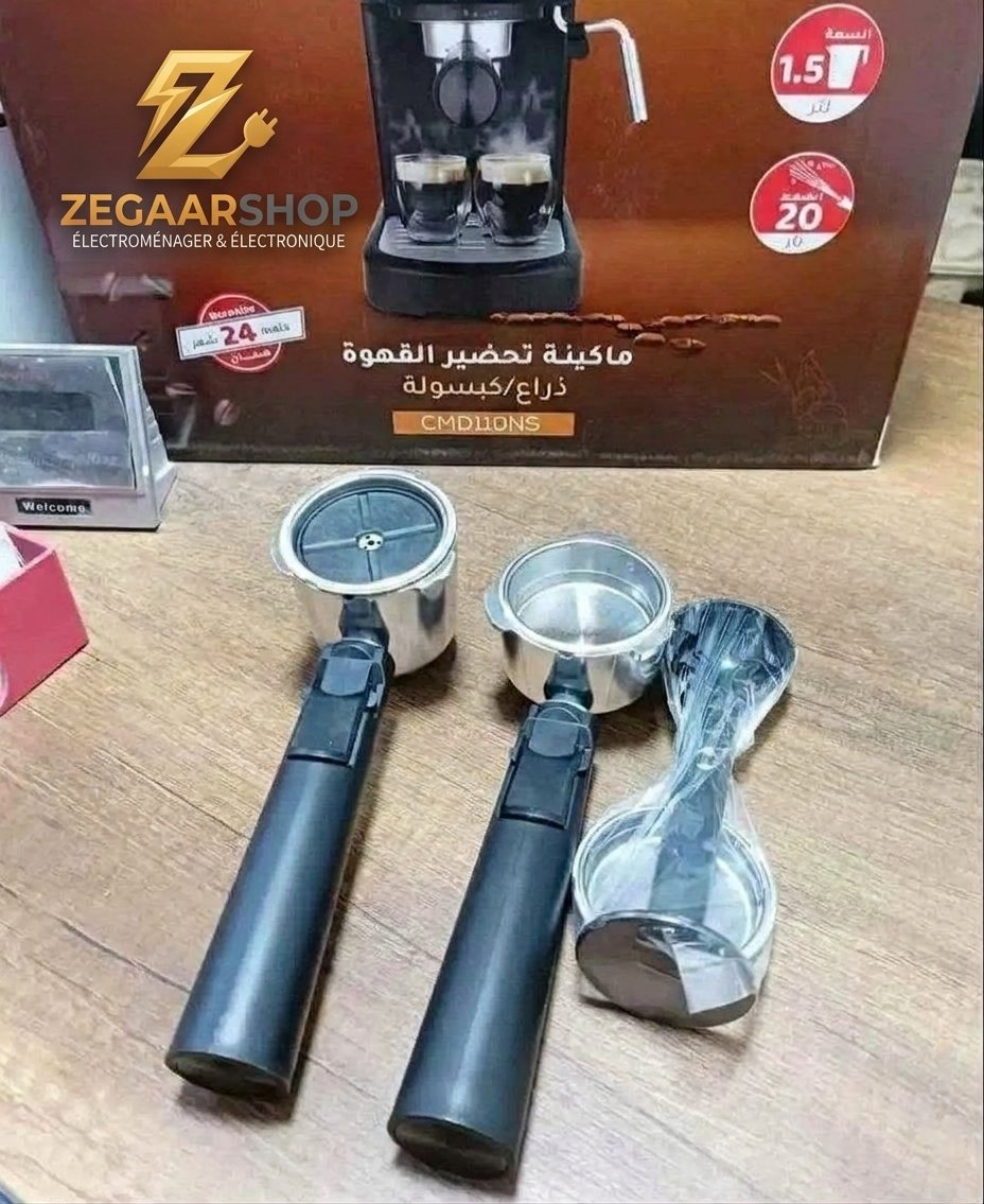 Machine À Café 3 en 1 CRISTOR Capsules et Café moulu -20 BARS-1100 Watts - - الصورة 2