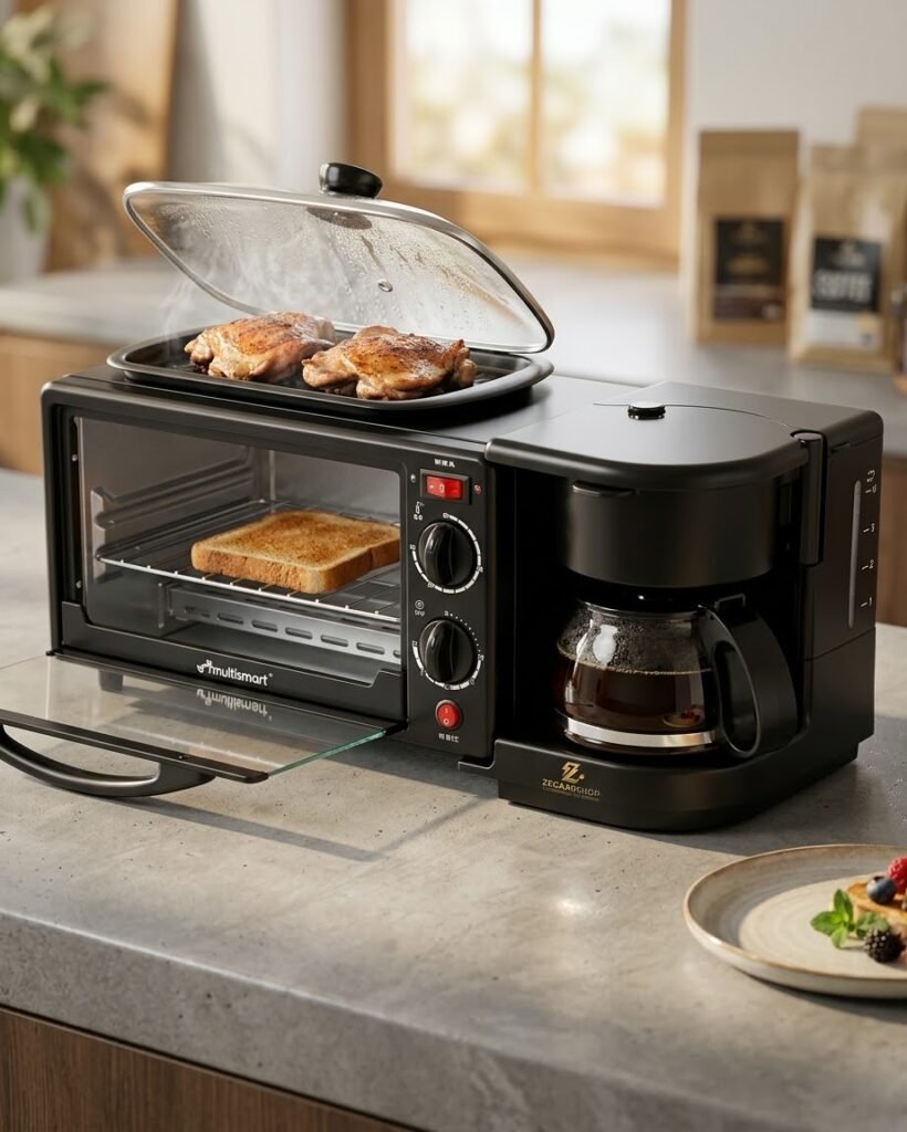 آلة إعداد الفطور المتكاملة 3 في 1 (Multismart 3-in-1 Breakfast Maker)